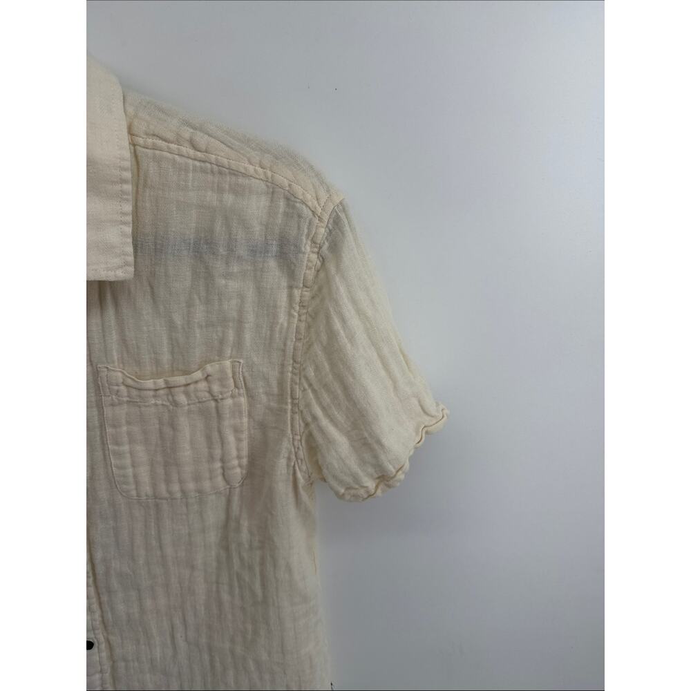 Katin gauzy cotton short sleeve button up shirt sz M - Picture 4 of 8
